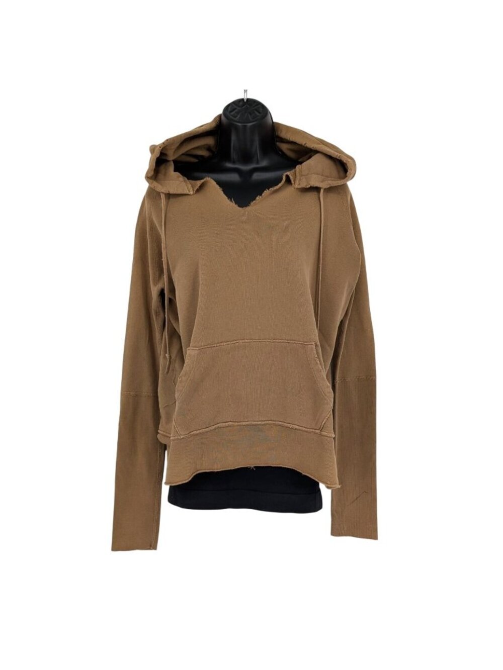Nili‎ Lotan Janie Distressed Hoodie Pullover Raw Hem Grunge Streetwear USA Small